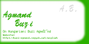 agmand buzi business card